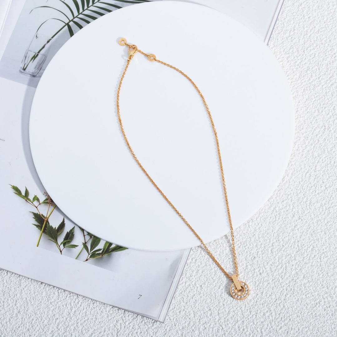 [⭐Spark]GARI NECKLACE PINK GOLD DIAMOND