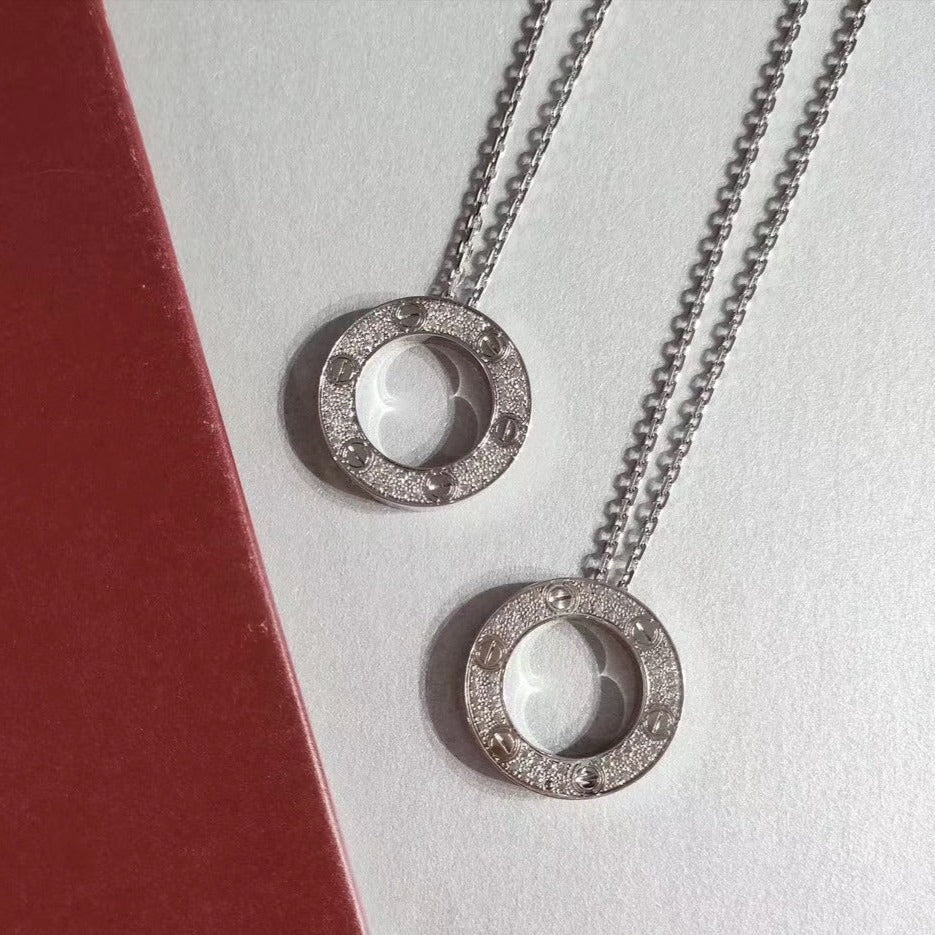 [⭐Spark]LOVE NECKLACE ADJUSTABLE SILVER