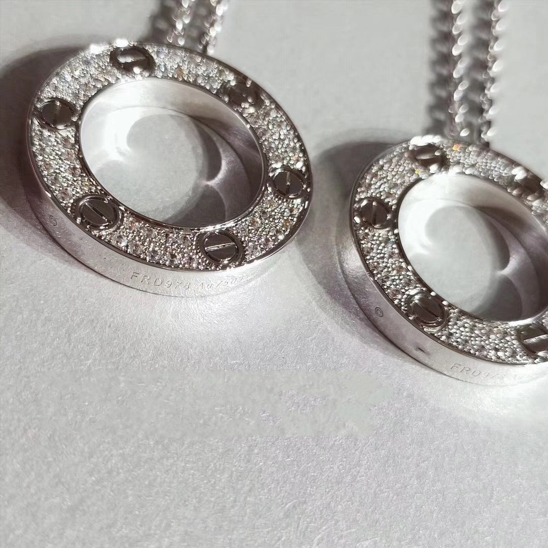 [⭐Spark]LOVE NECKLACE ADJUSTABLE SILVER