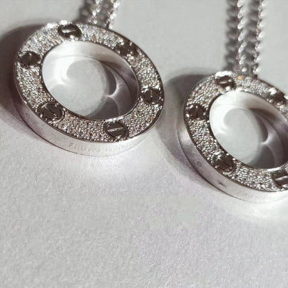 [⭐Spark]LOVE NECKLACE ADJUSTABLE SILVER