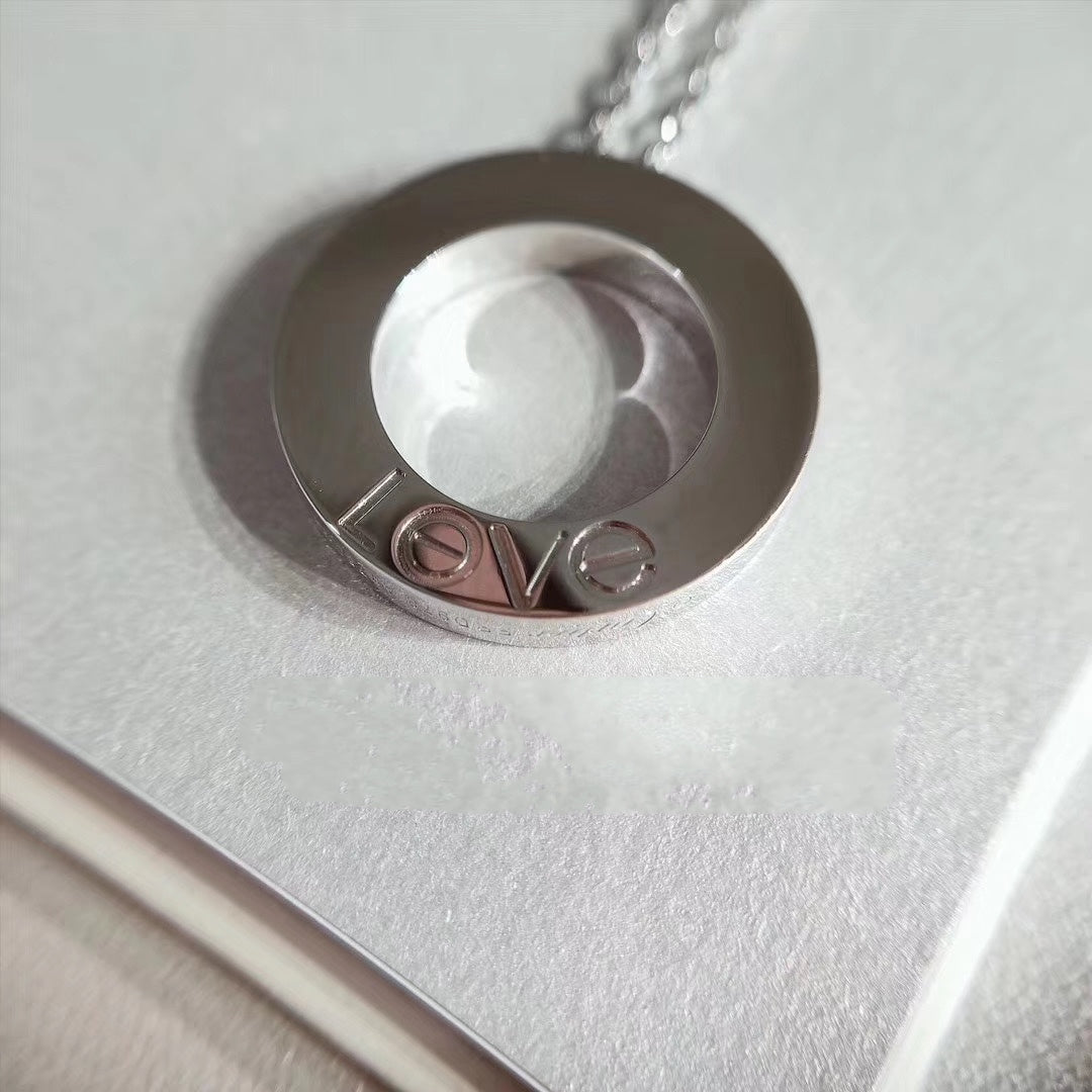 [⭐Spark]LOVE NECKLACE ADJUSTABLE SILVER