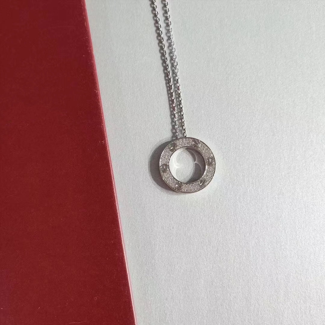 [⭐Spark]LOVE NECKLACE ADJUSTABLE SILVER