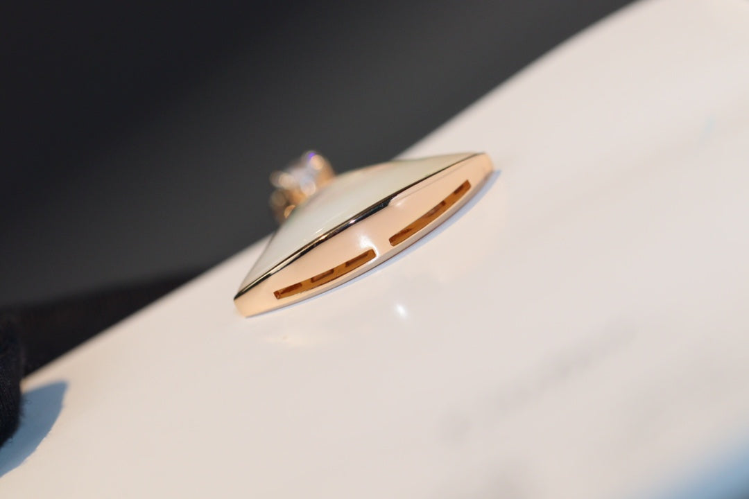 [⭐Spark]DREAM NECKLACE WHITE MOP PINK GOLD 1 DIAMOND
