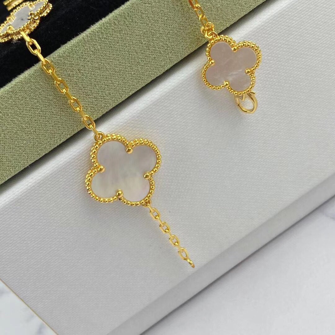 [⭐Spark]MAGIC CLOVER MOP GOLD BRACELET 5 MOTIFS