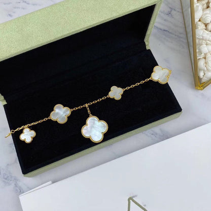 [⭐Spark]MAGIC CLOVER MOP GOLD BRACELET 5 MOTIFS