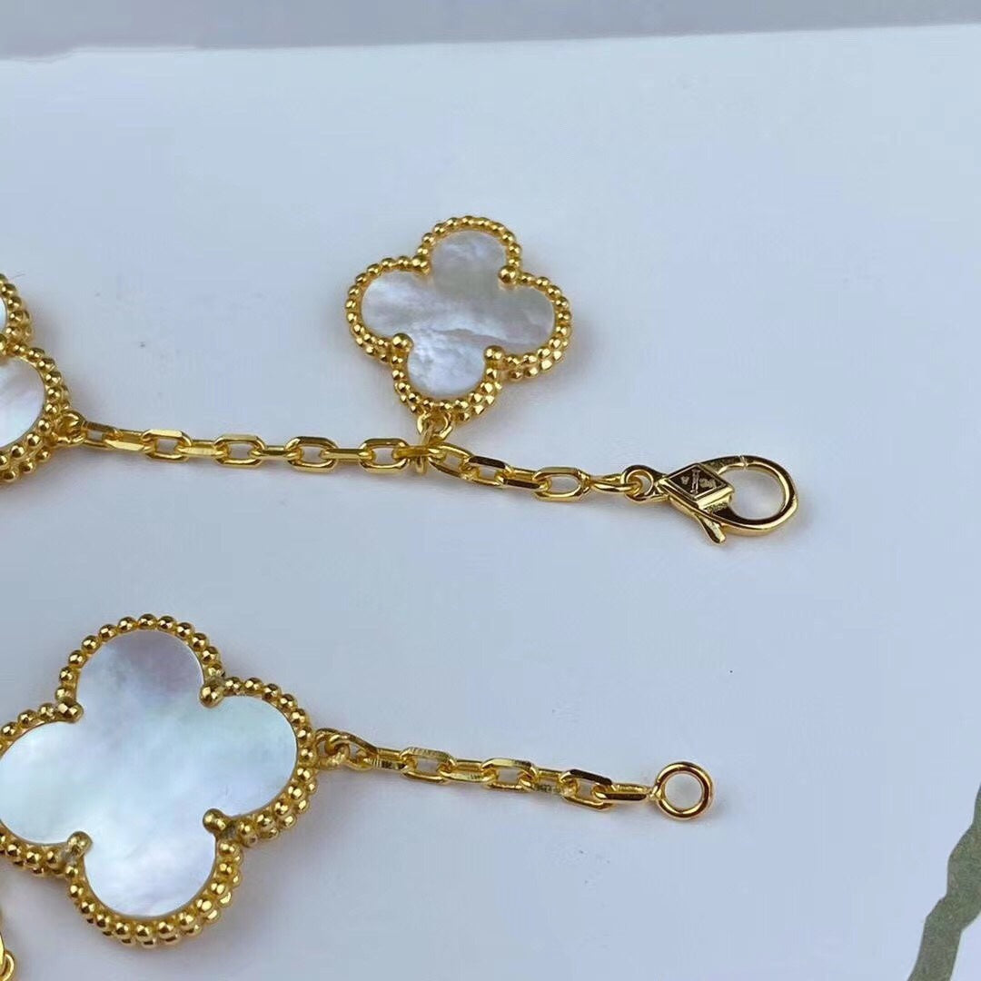 [⭐Spark]MAGIC CLOVER MOP GOLD BRACELET 5 MOTIFS