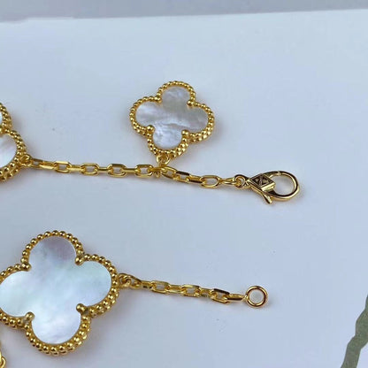 [⭐Spark]MAGIC CLOVER MOP GOLD BRACELET 5 MOTIFS