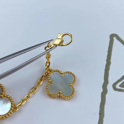 [⭐Spark]MAGIC CLOVER MOP GOLD BRACELET 5 MOTIFS