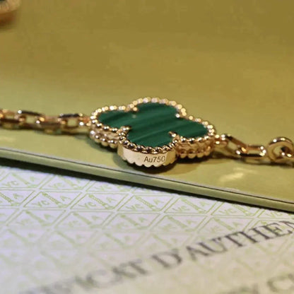 [⭐Spark] CLOVER 5 MOTIF MALACHITE BRACELET COLLECTION