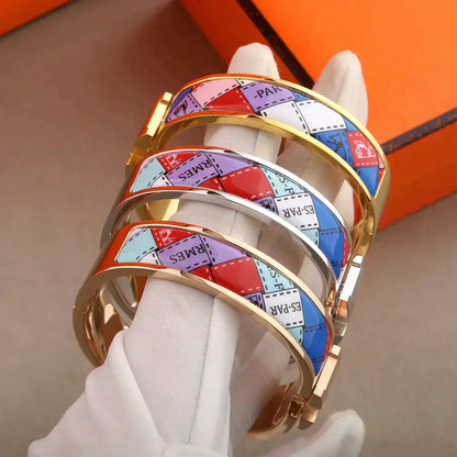 [⭐Spark]H BRACELET DOTTED BORDER 12MM