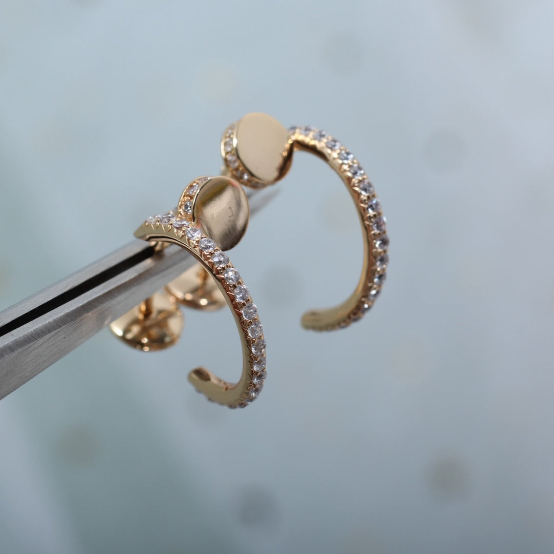 [⭐Spark]JUSTE EARRINGS 12.75MM PINK GOLD DIAMOND