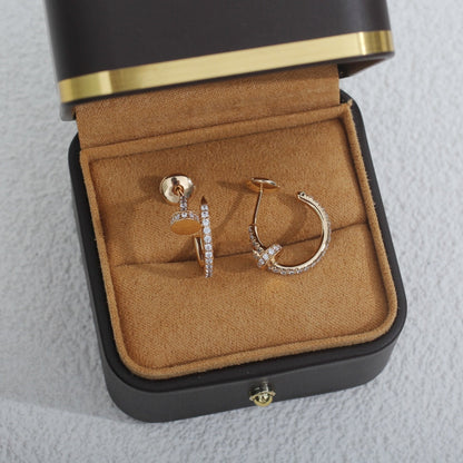 [⭐Spark]JUSTE EARRINGS 12.75MM PINK GOLD DIAMOND