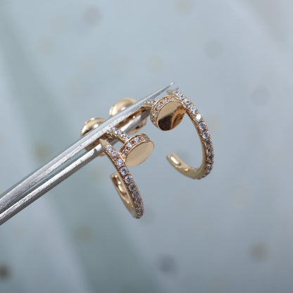 [⭐Spark]JUSTE EARRINGS 12.75MM PINK GOLD DIAMOND