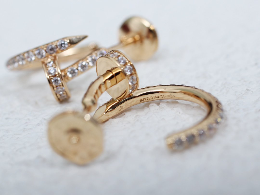 [⭐Spark]JUSTE EARRINGS 12.75MM PINK GOLD DIAMOND