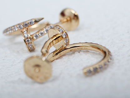 [⭐Spark]JUSTE EARRINGS 12.75MM PINK GOLD DIAMOND