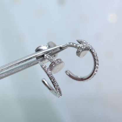 [⭐Spark]JUSTE EARRINGS 12.75MM SILVER DIAMOND