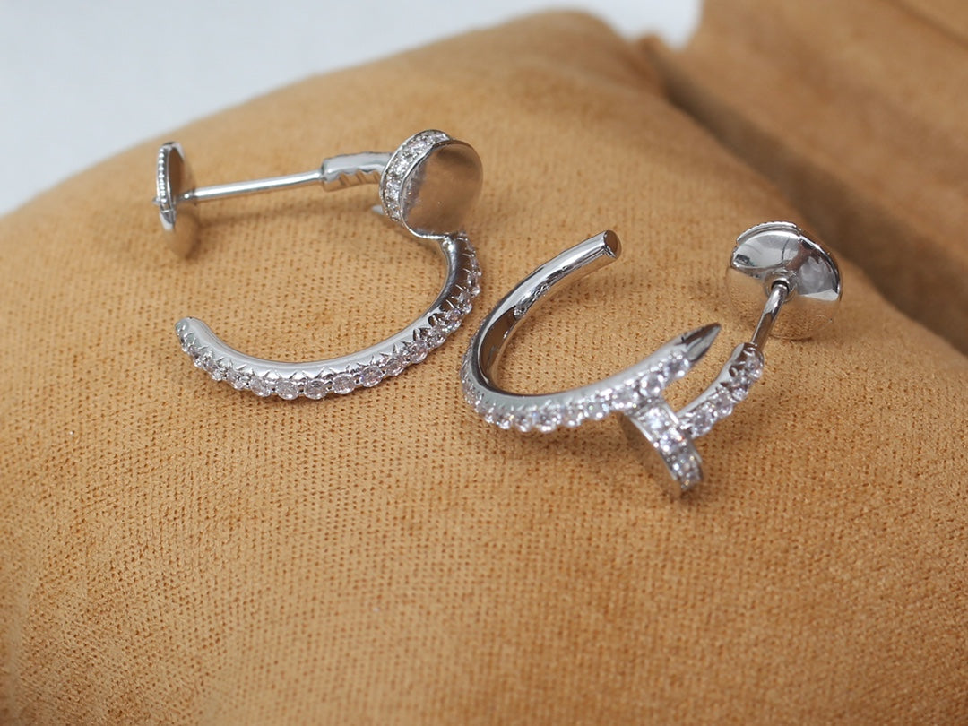 [⭐Spark]JUSTE EARRINGS 12.75MM SILVER DIAMOND