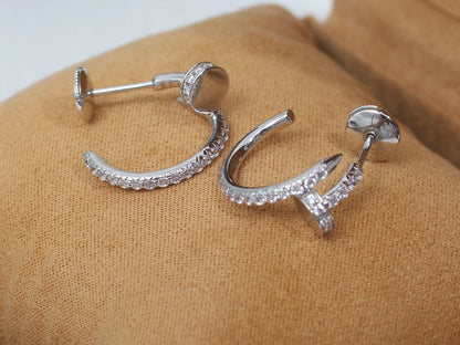 [⭐Spark]JUSTE EARRINGS 12.75MM SILVER DIAMOND