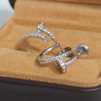 [⭐Spark]JUSTE EARRINGS 12.75MM SILVER DIAMOND