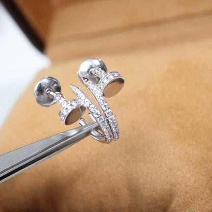 [⭐Spark]JUSTE EARRINGS 12.75MM SILVER DIAMOND