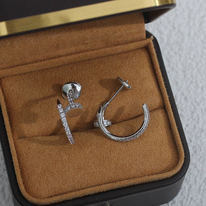 [⭐Spark]JUSTE EARRINGS 12.75MM SILVER DIAMOND