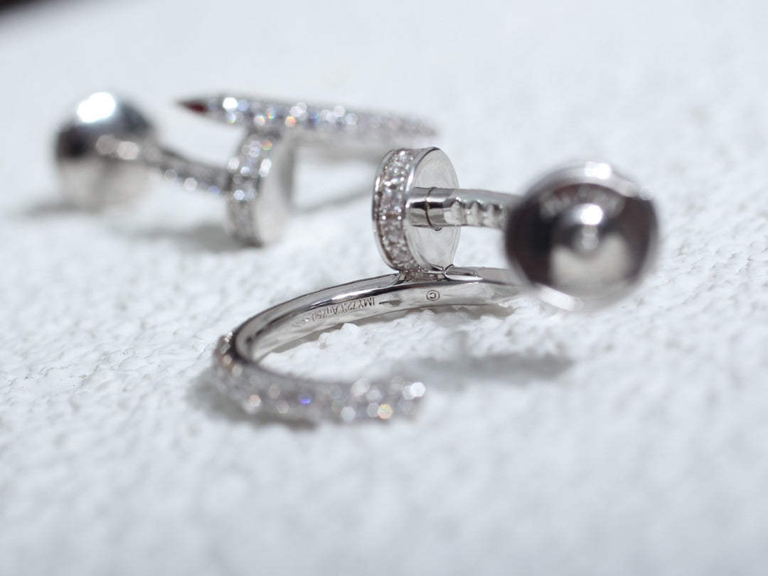 [⭐Spark]JUSTE EARRINGS 12.75MM SILVER DIAMOND