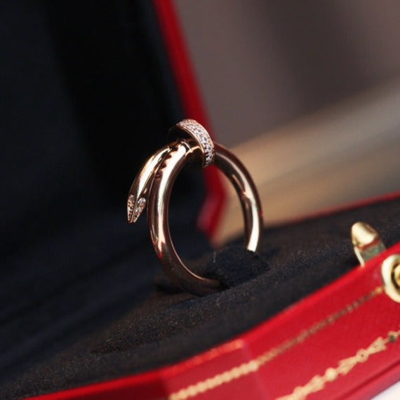 [⭐Spark]JUSTE RING 2.65MM PINK GOLD DIAMOND