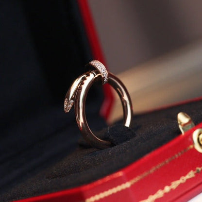 [⭐Spark]JUSTE RING 2.65MM PINK GOLD DIAMOND
