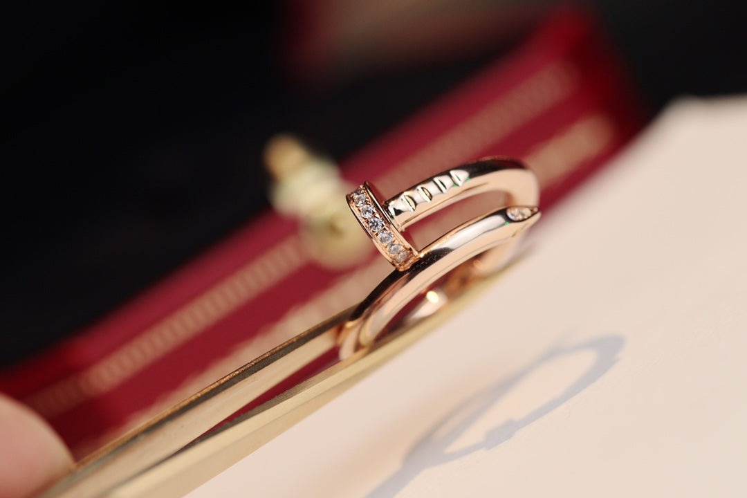 [⭐Spark]JUSTE RING 2.65MM PINK GOLD DIAMOND