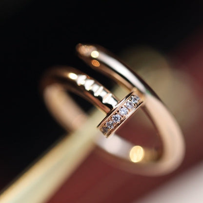 [⭐Spark]JUSTE RING 2.65MM PINK GOLD DIAMOND