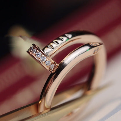 [⭐Spark]JUSTE RING 2.65MM PINK GOLD DIAMOND