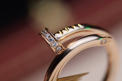 [⭐Spark]JUSTE RING 2.65MM PINK GOLD DIAMOND