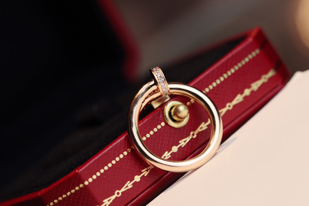[⭐Spark]JUSTE RING 2.65MM PINK GOLD DIAMOND