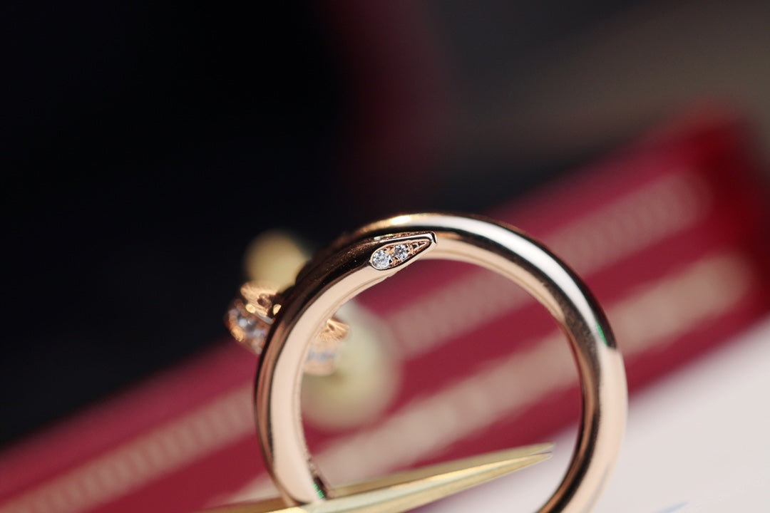 [⭐Spark]JUSTE RING 2.65MM PINK GOLD DIAMOND