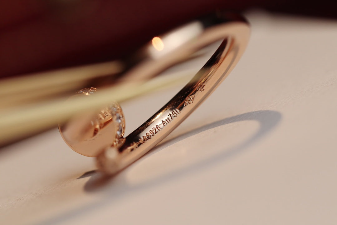 [⭐Spark]JUSTE RING 2.65MM PINK GOLD DIAMOND