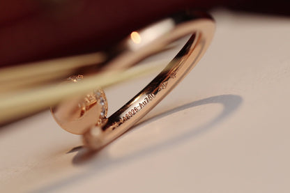 [⭐Spark]JUSTE RING 2.65MM PINK GOLD DIAMOND