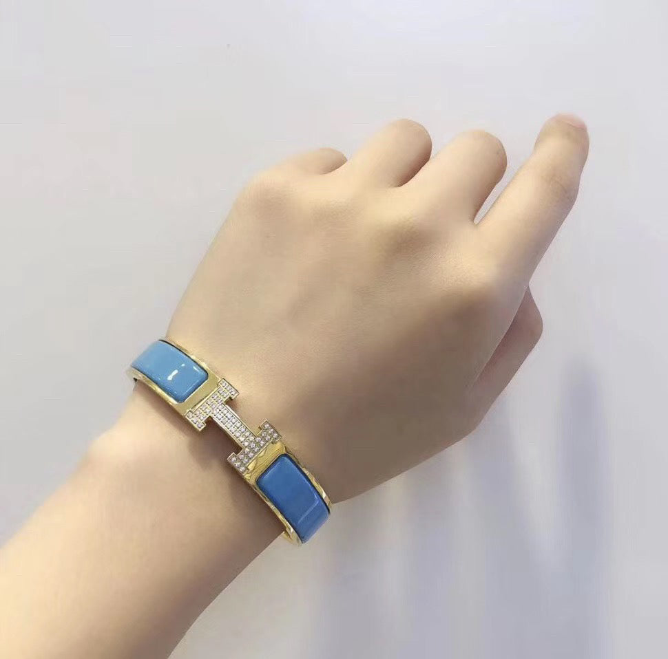 [⭐Spark]H CLOUD BLUE BRACELET GOLD DIAMOND