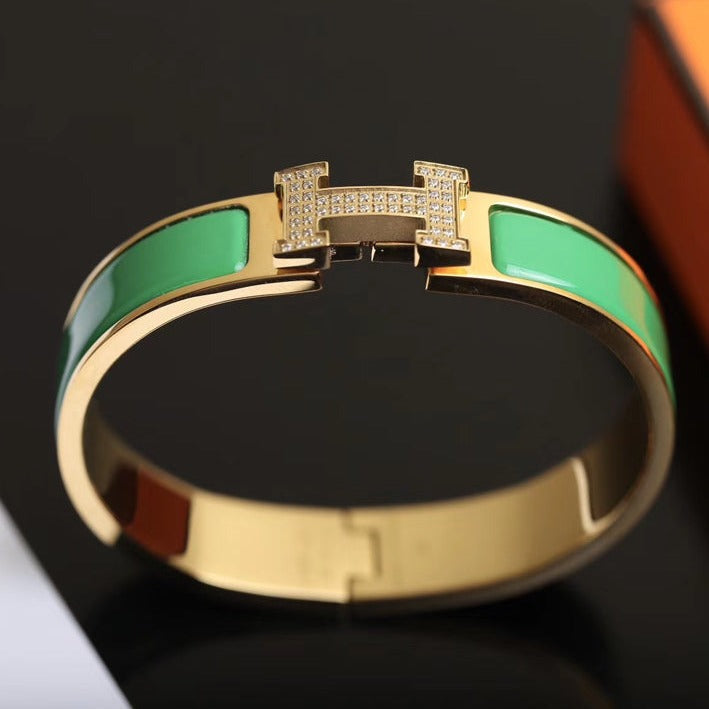 [⭐Spark]H BRACELET GOLD DIAMOND