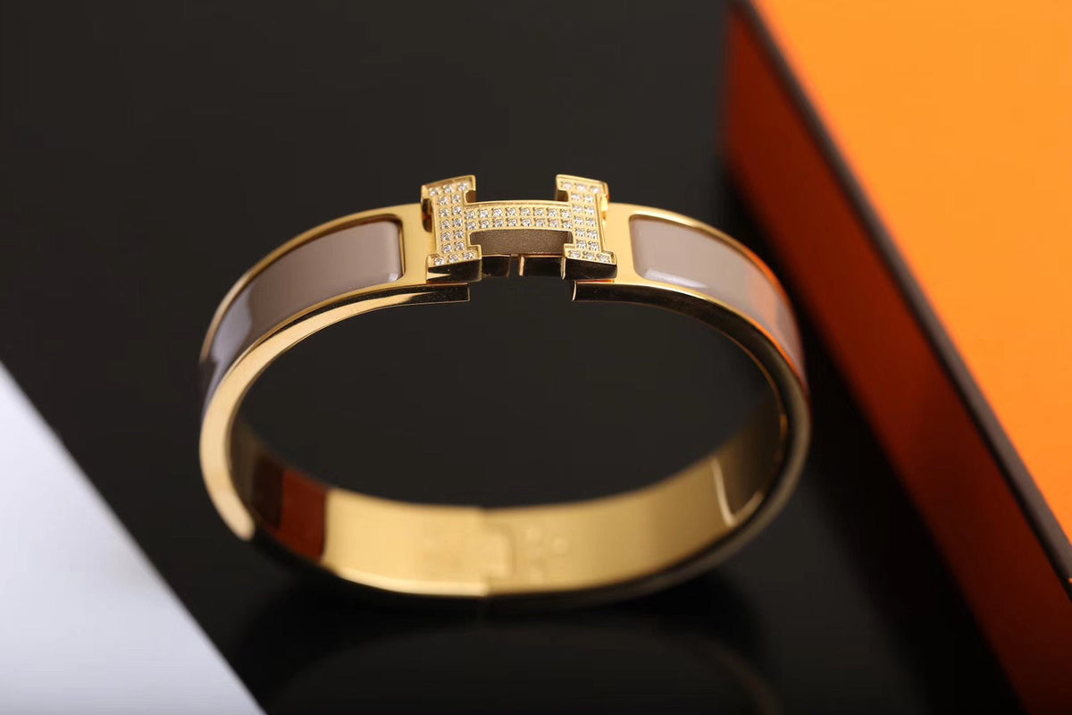 [⭐Spark]H BRACELET GOLD DIAMOND