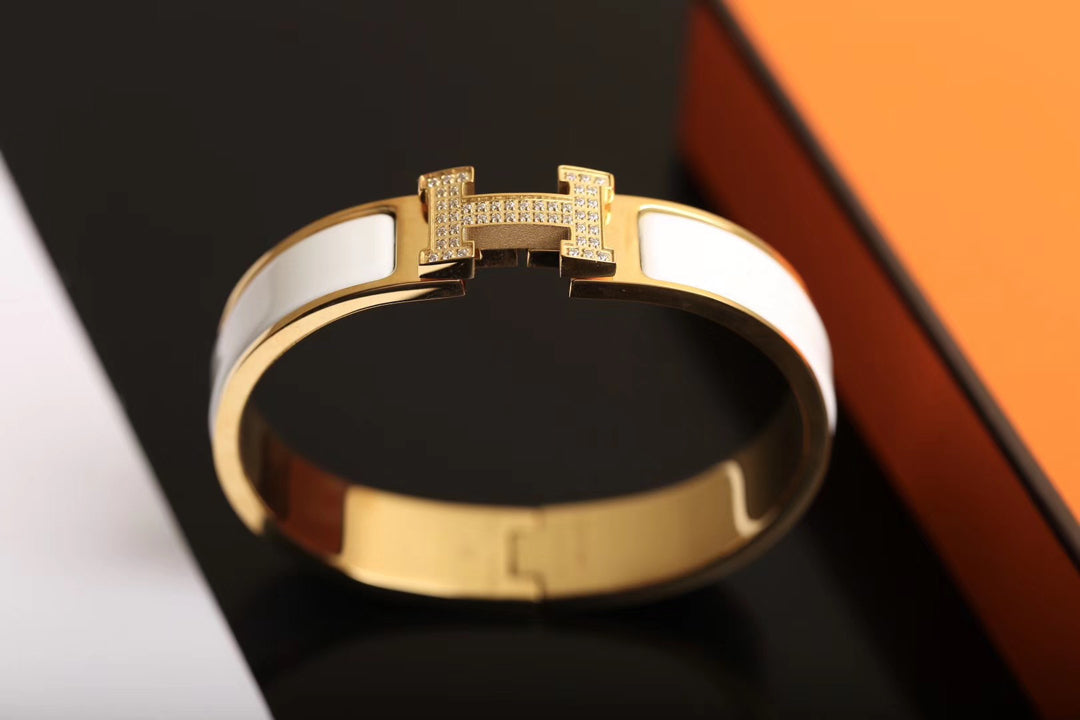 [⭐Spark]H BRACELET GOLD DIAMOND