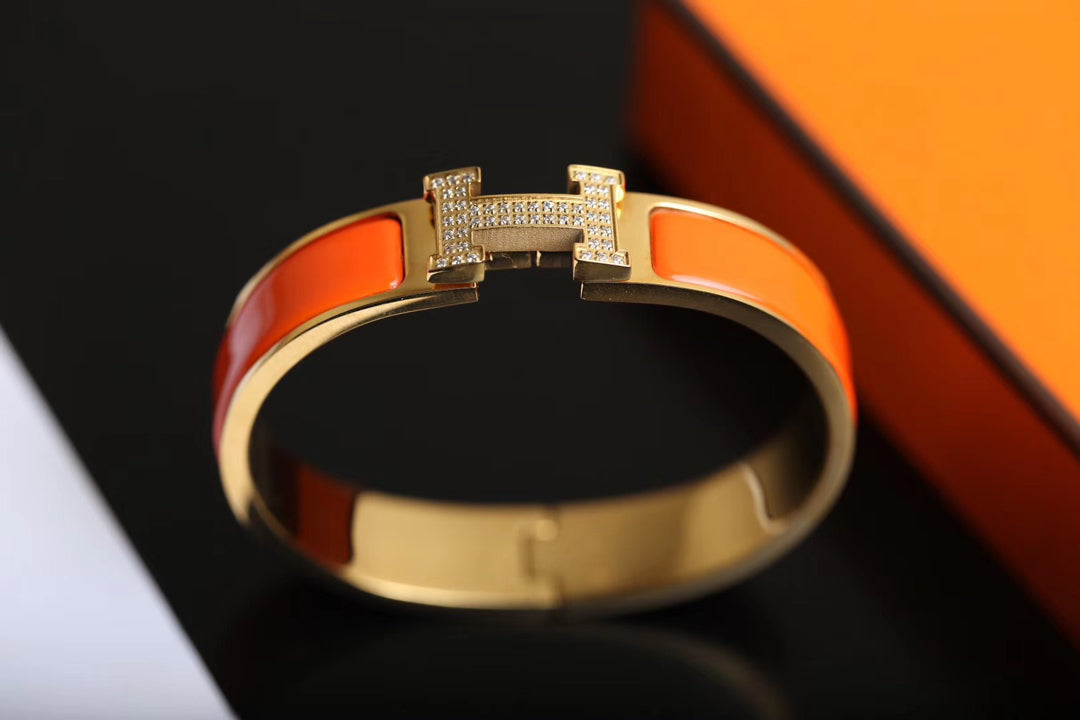 [⭐Spark]H BRACELET GOLD DIAMOND
