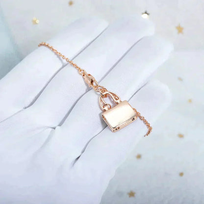 [⭐Spark]AMULETTE PEDANT ROSE GOLD NECKLACE