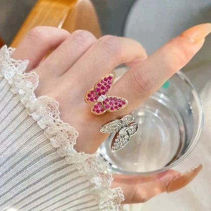 [⭐Spark]TWIN BUTTERFLY DIAMOND RING