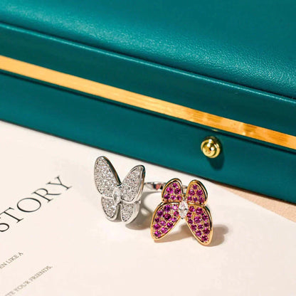 [⭐Spark]TWIN BUTTERFLY DIAMOND RING