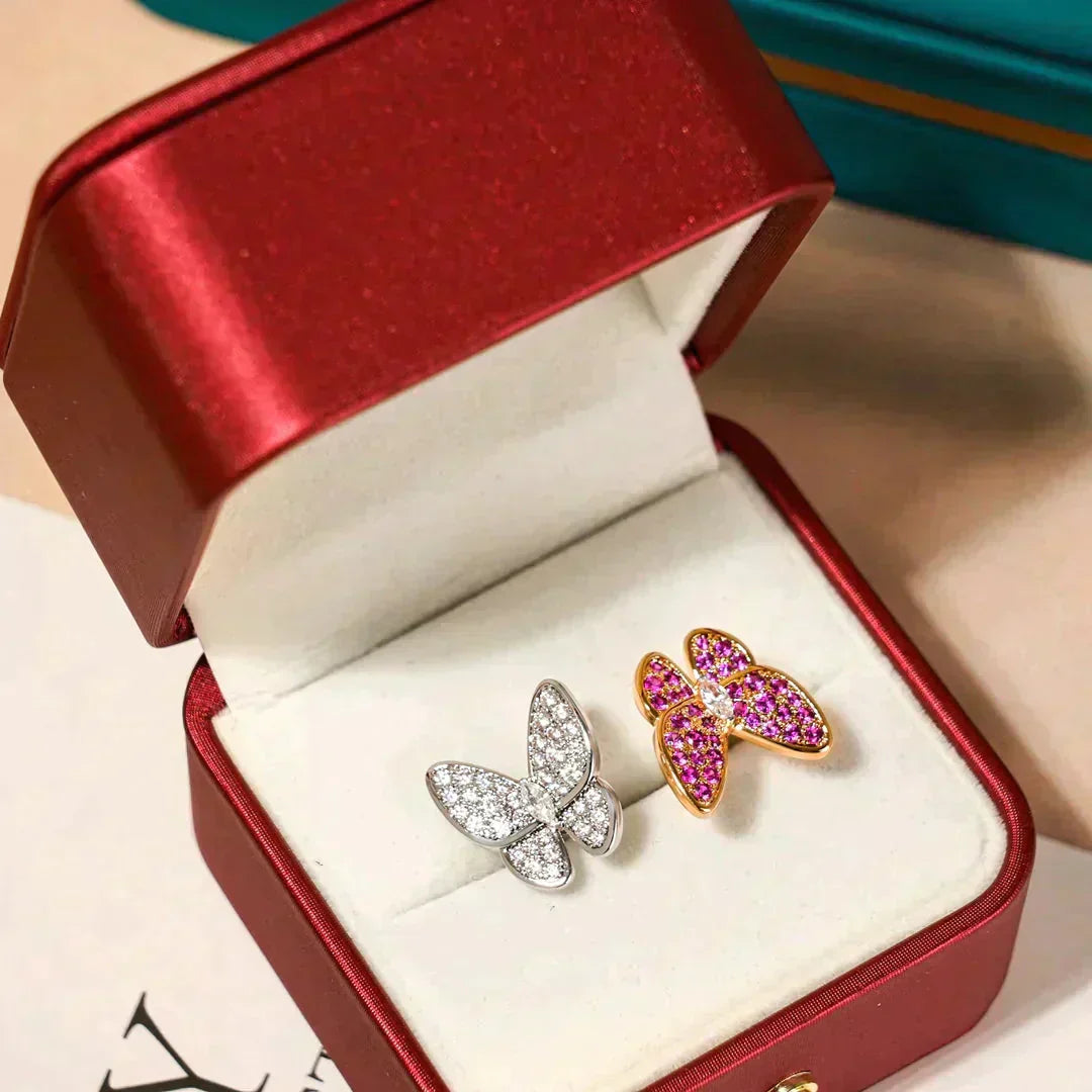 [⭐Spark]TWIN BUTTERFLY DIAMOND RING