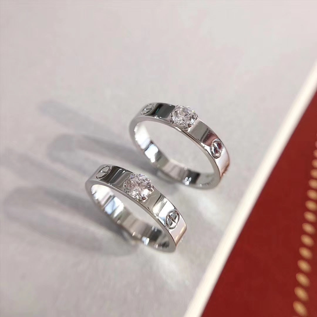 [⭐Spark]LOVE RING 3.6MM 1 BIG DIAMOND