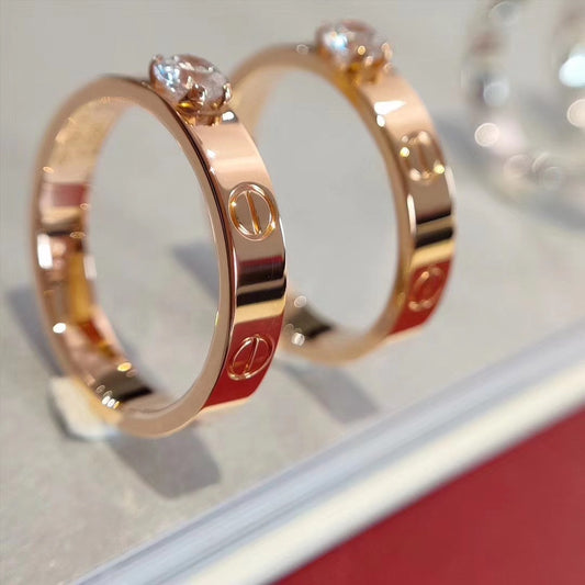 [⭐Spark]LOVE RING 3.6MM 1 BIG DIAMOND