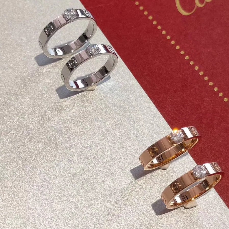 [⭐Spark]LOVE RING 3.6MM 1 BIG DIAMOND