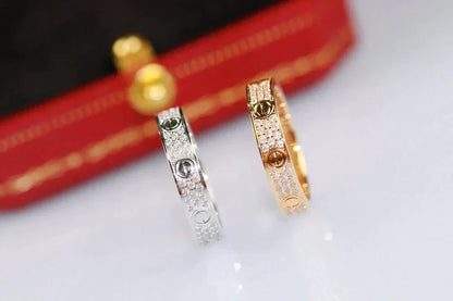 [⭐Spark]LOVE RING 3.6MM DIAMOND PAVED