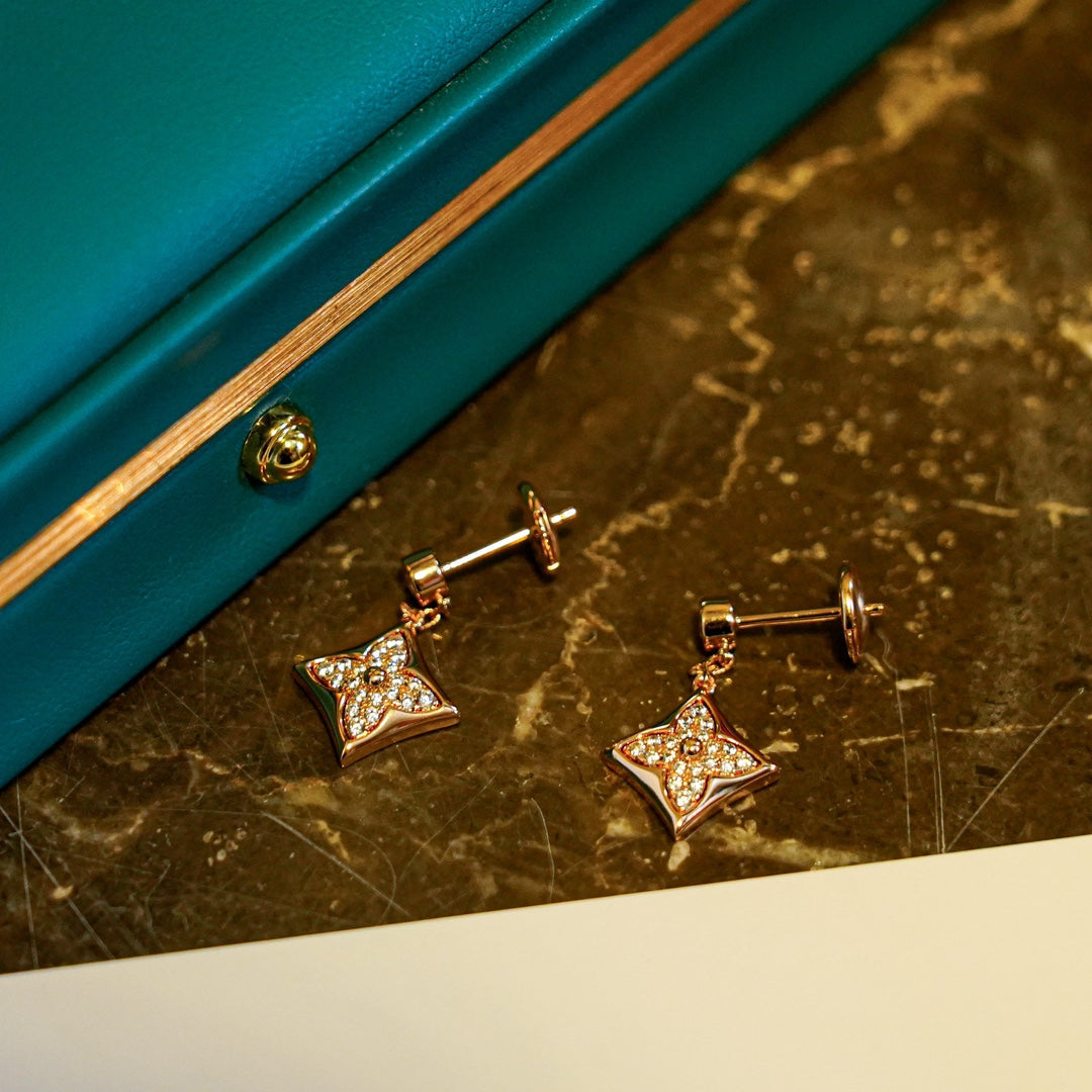 [⭐Spark]STAR DIAMONDS EARRINGS GOLD